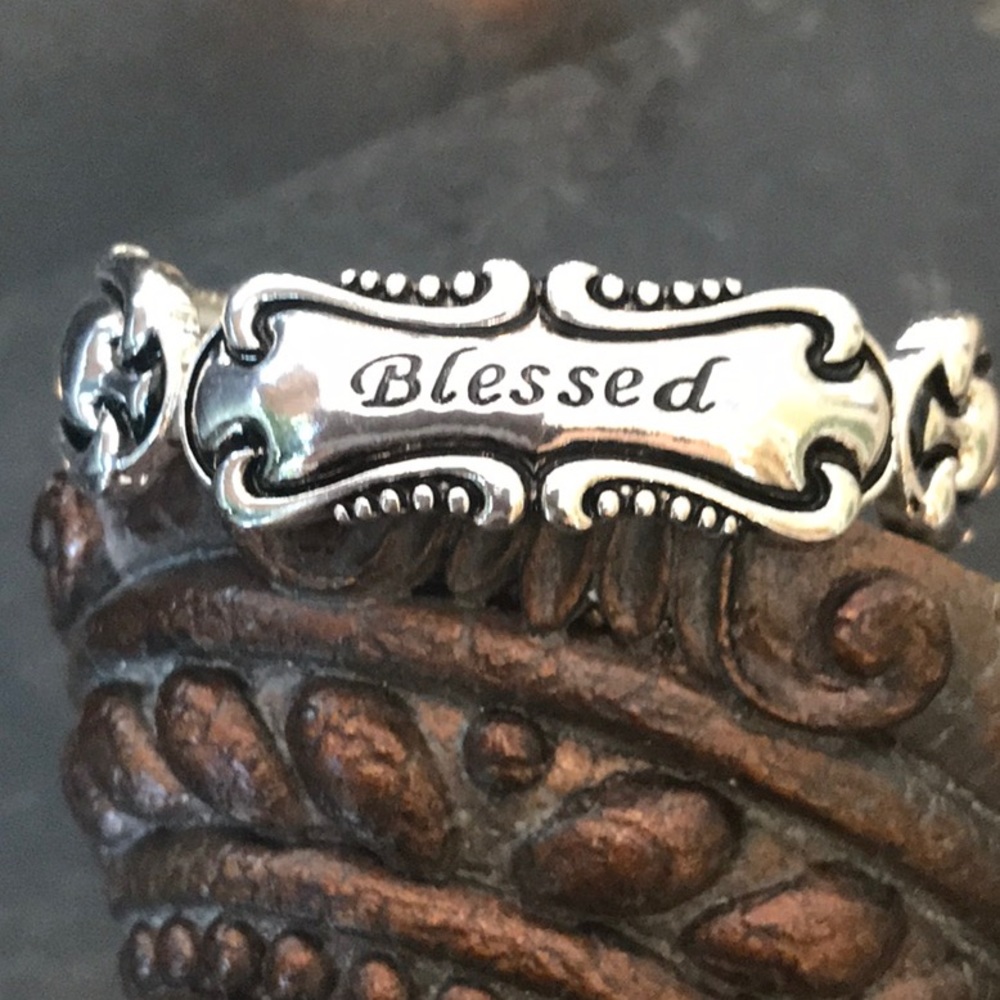 Blessed Bracelet silver/Black tone Fashion Jewelry